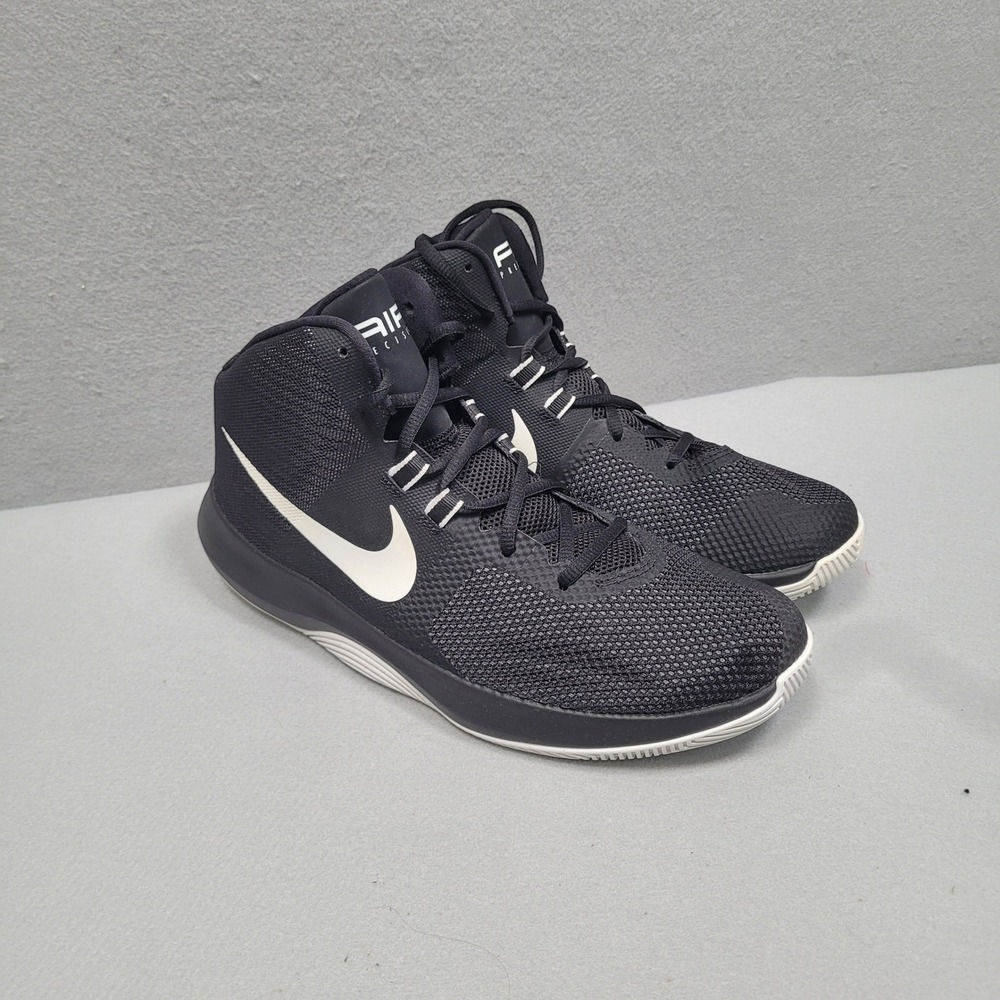 Nike Air Precision Basketball Shoes Black White 898455-001 Mens 10.5